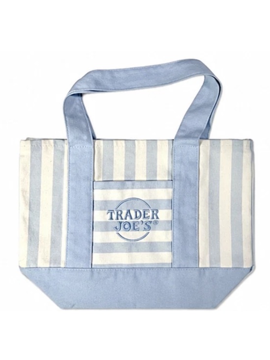 Trader Joe'S Handbags - New Trader Joe's Striped Canvas Mini Tote Bag Summer 2026